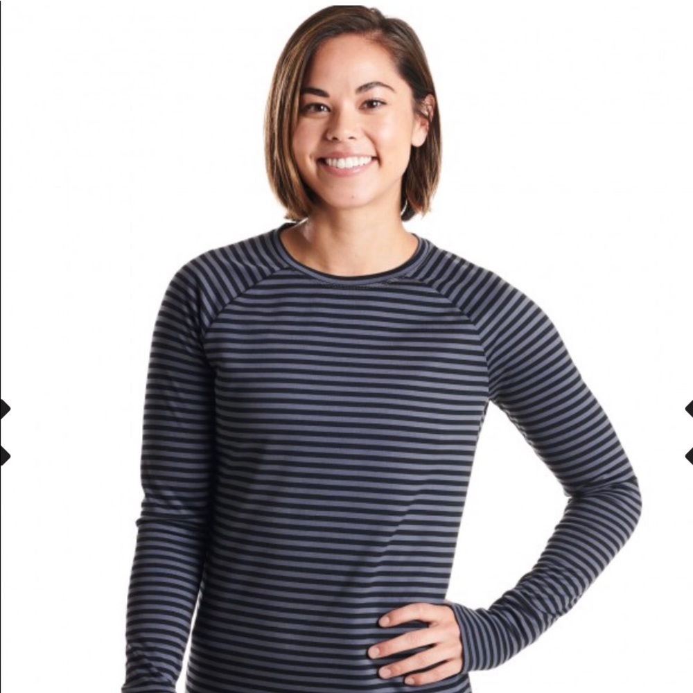 Cozy Oiselle long sleeve “big stripe base layer”